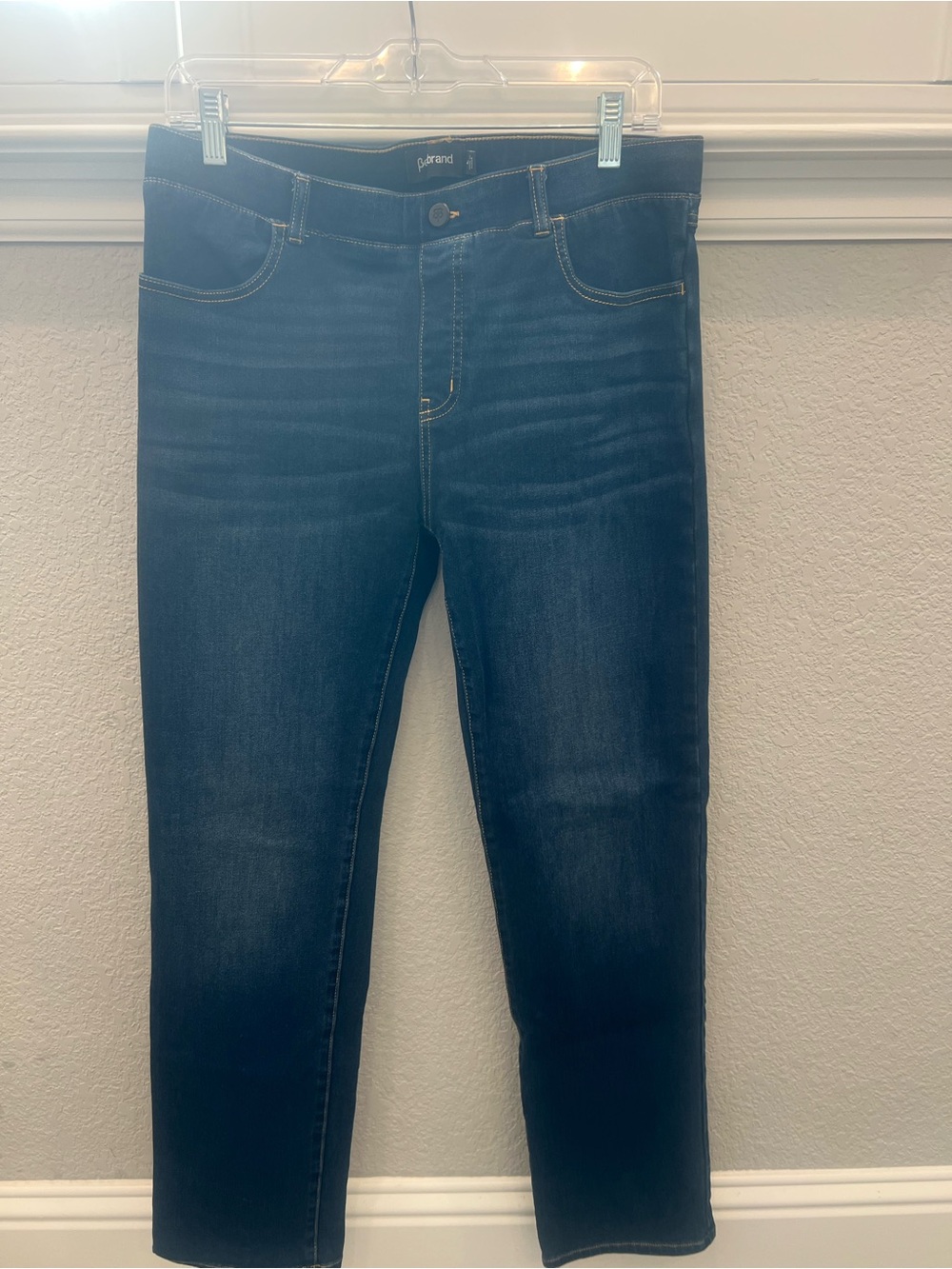 Betabrand Women’s Straight Leg Jeans - Dark Blue